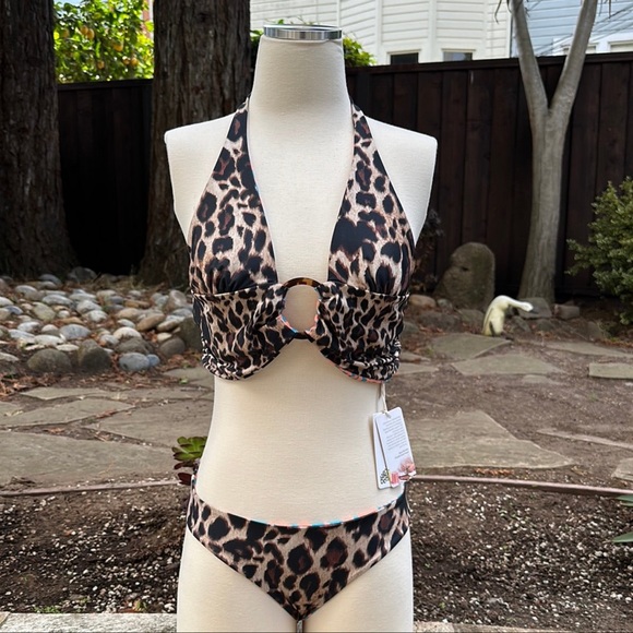 Agua Bendita Loto Bikini Top New Silhouette Reversible